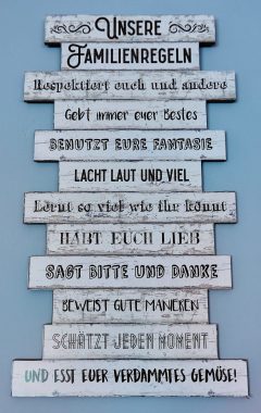 Familienregeln Familienregeln